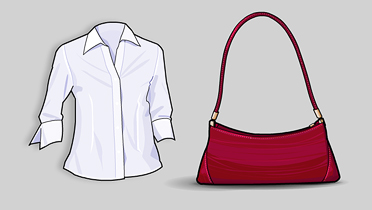 shirt and handbag