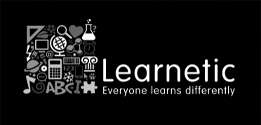 logo Learnetic - monochrome invert
