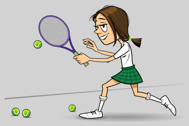 playing tennis